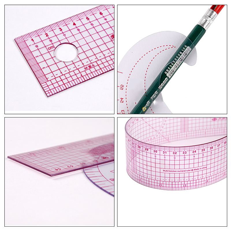 Ruler Set Transparent - Regla de corte curva francesa, juego