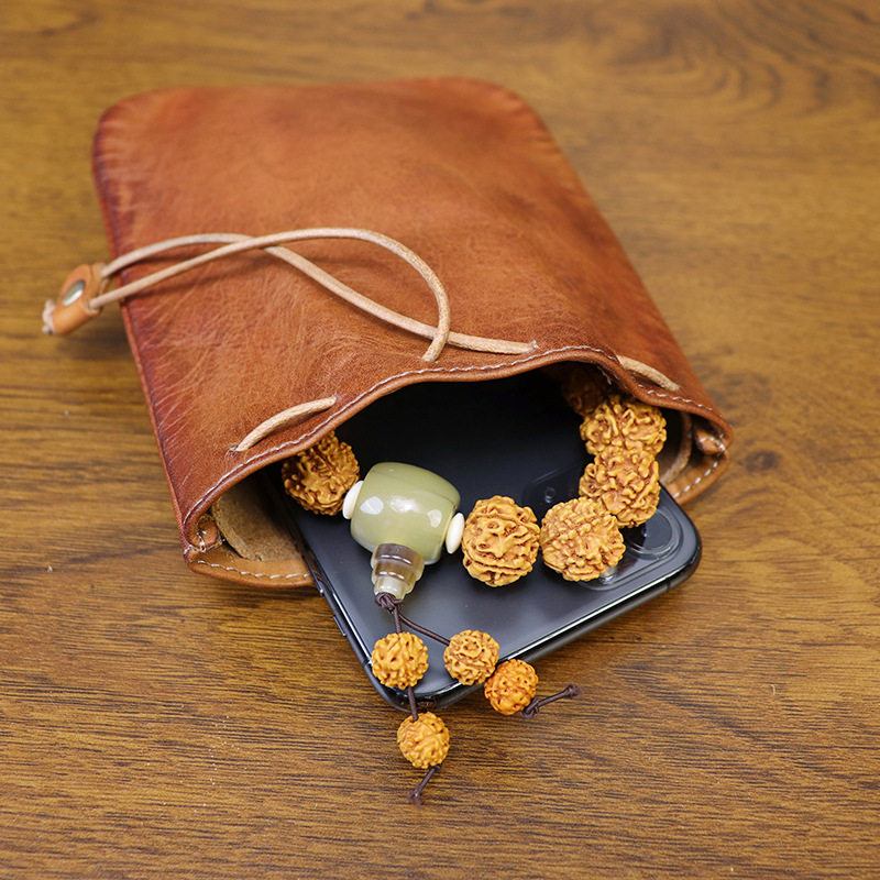 Tan Stationery & Office Supply - Bolsa de dinero de piel de
