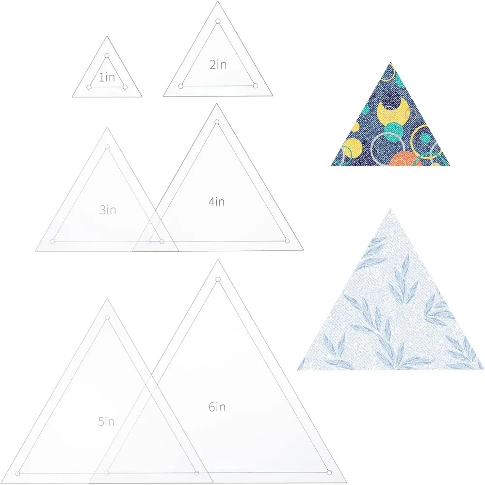 Ruler Set Transparent - Juego de plantillas para acolchar triangulares
