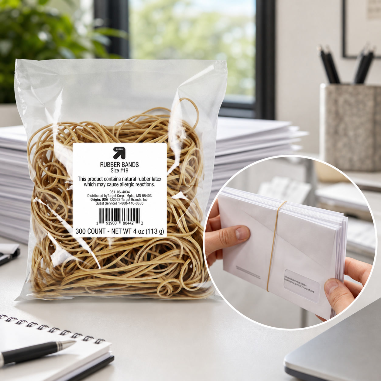 900 piezas de bandas elásticas - Tan Stationery & Office Supply reseña y precio