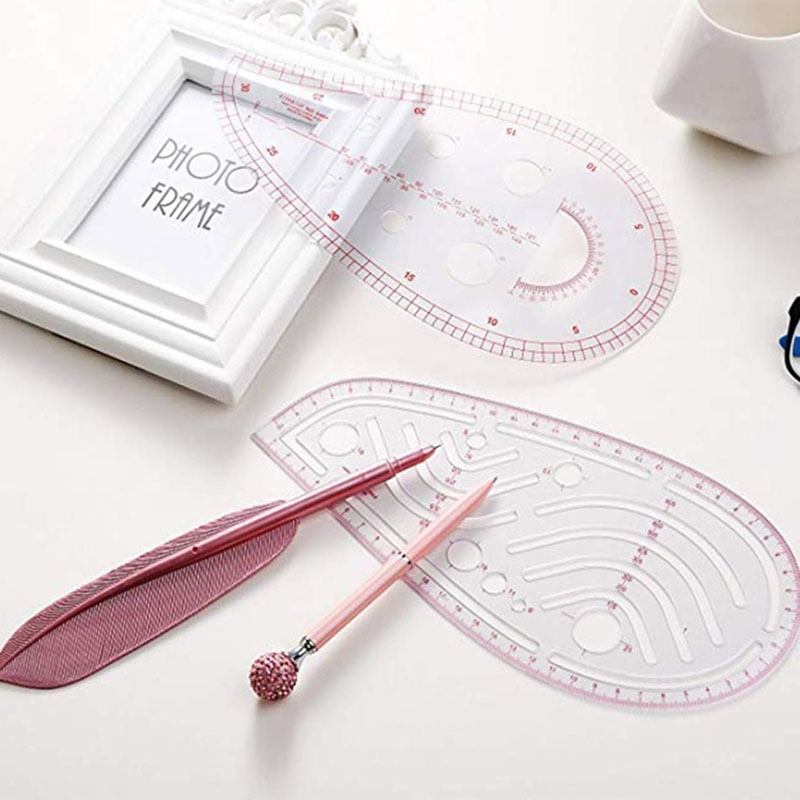 Regla de corte curva francesa, - Ruler Set Transparent reseña y precio