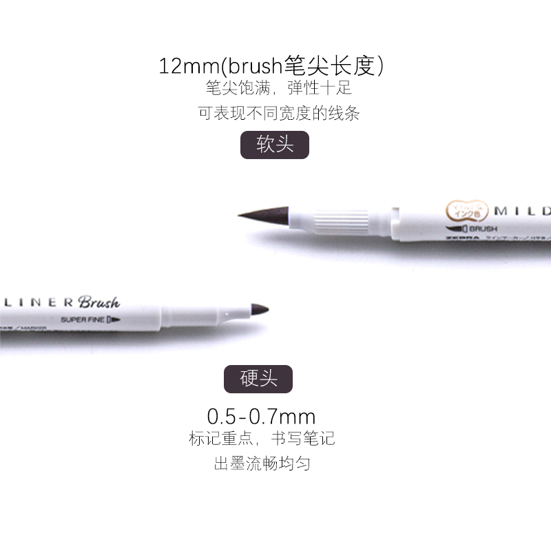 Zebra-pluma de pincel WFT8, ma - Zebra Pen Mildliner reseña y precio